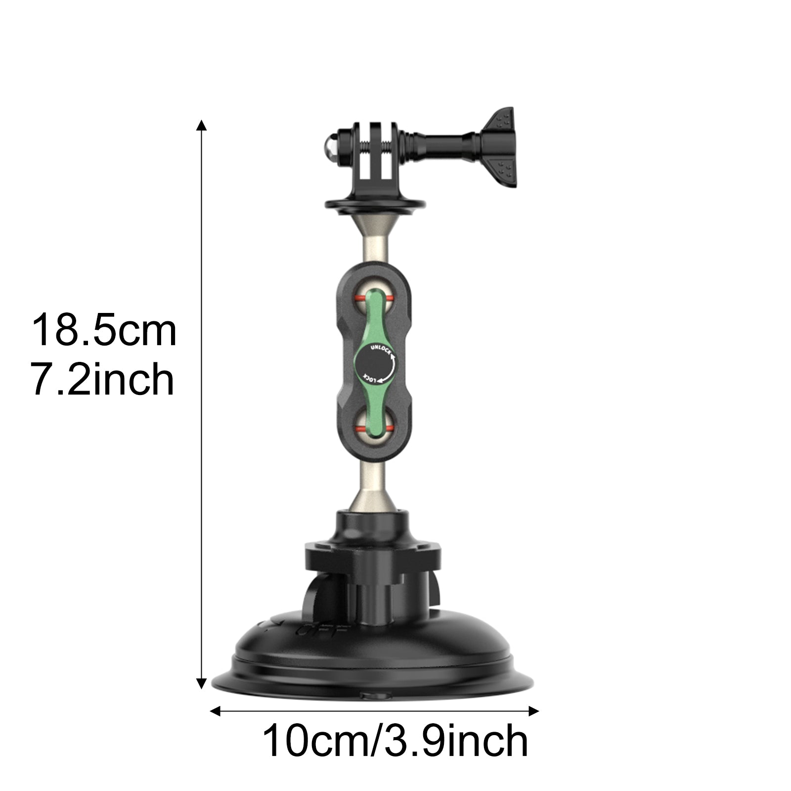 Suction Cup Car Mount  with 1/4 Thread